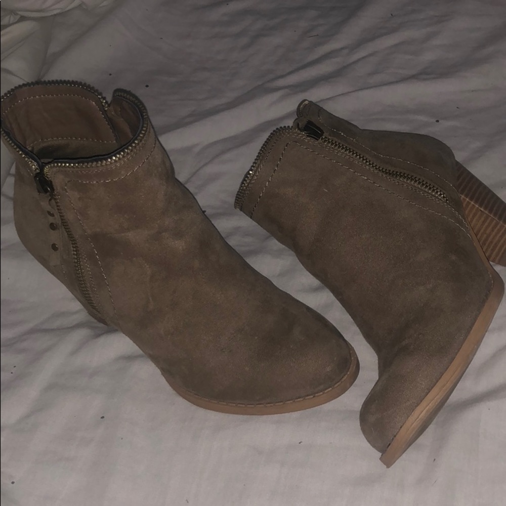 Tan booties